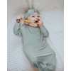Newborn Baby Knotted Gown, Super Soft Silky Infant Sleeper, Baby