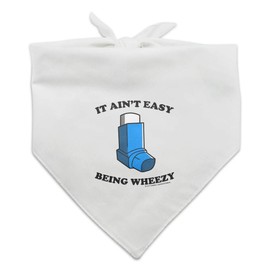 GRAPHICS & MORE It Ain't Easy Being Wheezy Asthma Inhaler Funny Humor Dog Pet Bandana