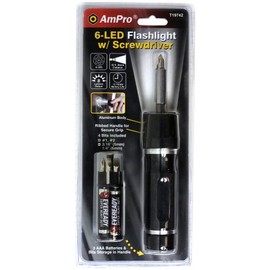 Ampro T19742 2-in-1 6-LED Flashlight and Screwdriver