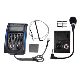 5 Band Pickup, EQ Equalizer Piezo Digital Tuner Pickup for Acoustic Guitar