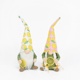 SXSZZXL Gnomes Plush Summer Lemon Gnomes Indoor Tabletop Decorations for Home Decor (White)