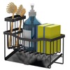 Kitchen Caddy Sink Organiser, Black Sink Tidy Self Draining Sponge