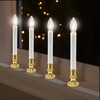 4 Pack Window Candles Battery Operated with Timer,Christmas Window Candle