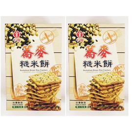 Buckwheat Brown Rice Crackers,Vegan,4.52oz, Pack of 2 蕎麥糙米餅