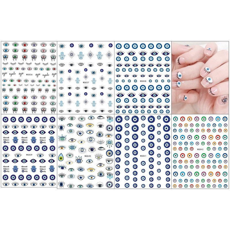 LANODO 7 Pcs Nail Stickers, DIY, Nail Parts, Self-Nails, Women,