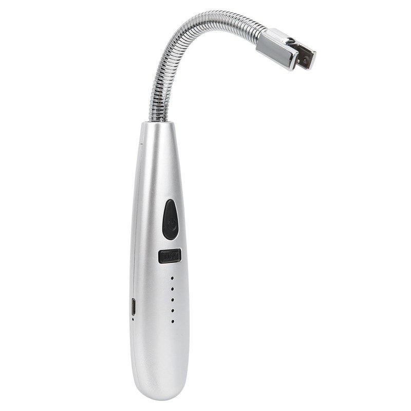 Power Display Pulse Lighter Metal Hose USB Charging Electric Lighter