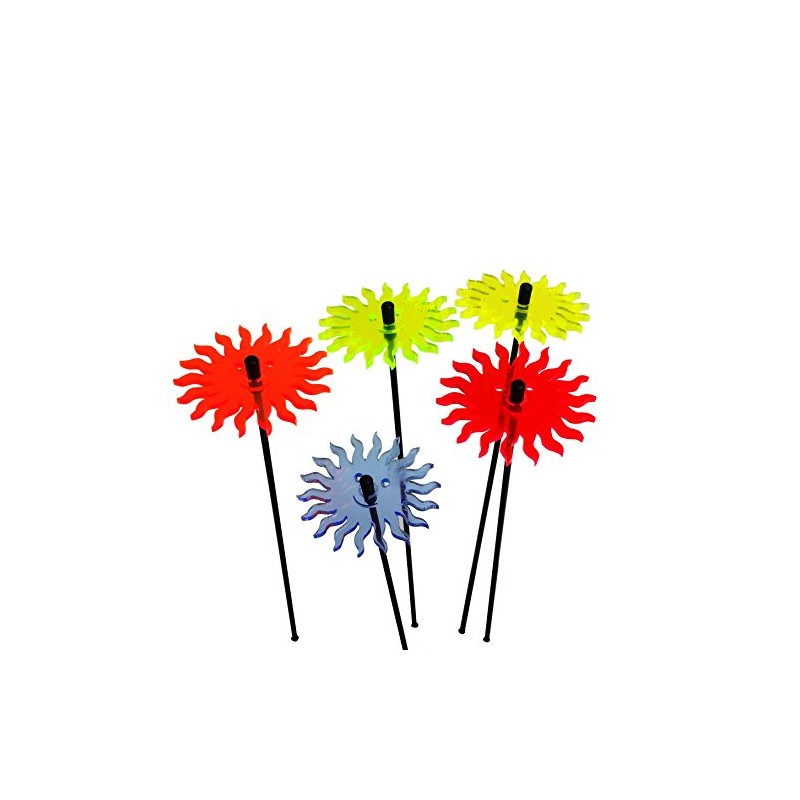 SunCatcher Garden Decor Ornaments Smiling Suns, Set of 5 Decorative