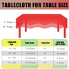 FULDGAENR FULDGAENR Red Plastic Tablecloth, Disposable Red Table Cloths Plastic