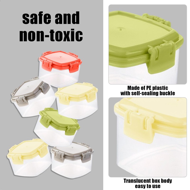 6 Sauce Dispensing Boxes, Square Kitchen Seasoning Jars, Sauce Containers