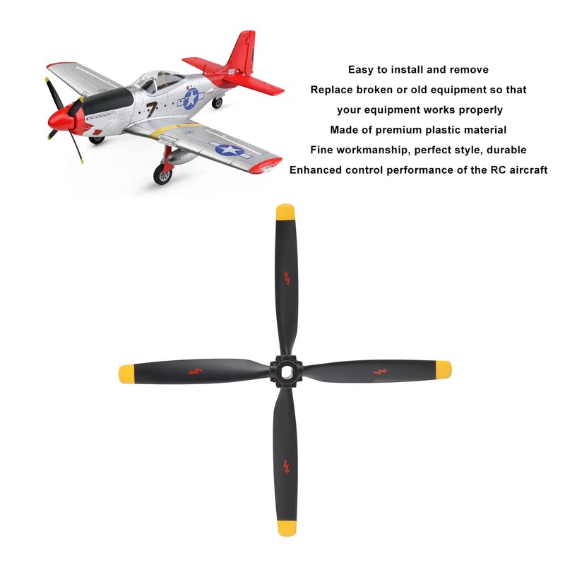 Alomejor RC Car Propeller Replacement, RC Aircraft Propeller for XK
