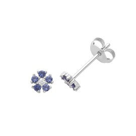 Pretty 925 Sterling Silver Ladies Stud Earrings with Cubic Zirconia/CZ - 5mm*5mm WJS33286