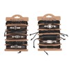 12PCS Braided Faux Leather Bracelet Set Multilayer Vintage Rock Style