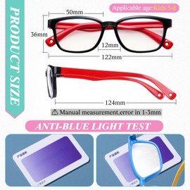Jerify 12 Pack Blue Light Glasses for Kids, Blue Light Blocking Glasses for Boys Girls Teen Age 3-8 for Computer Phone Screen Gaming TV Anti Eye Strain Glare(Classic Colors)
