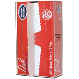 Wax Paper Dispenser Holds one Box Deli-Wax Paper Sheets Two-Way Keyholes for Vertical or Horizontal Wall mounting or Place on Counter Clear PETG Plastic Made in The USA Dims: 2.75”L x 6.2”W x 10.35”H