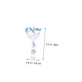 Operitacx 1set Badge Holder Designed Keychain Retractable Badge Reel Carabiner Funny Badge Reels Id Badge Reels Name Badge Reels Badge Clips Retractable Keychain Telescopic Keyring 5pcs