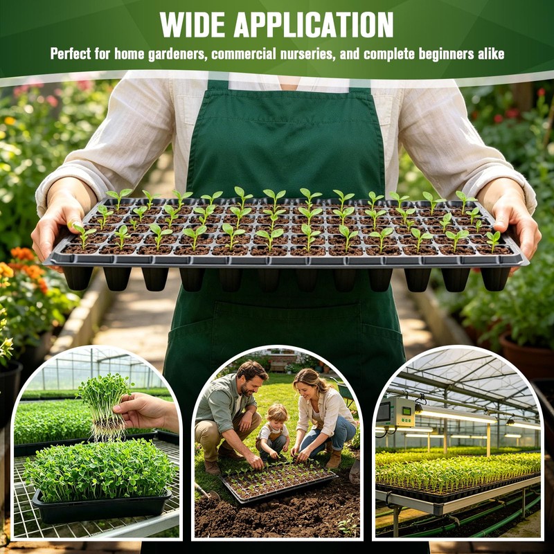 SZLYYDS 20 Pack Seed Starter Trays Heavy Duty Plastic Seedling