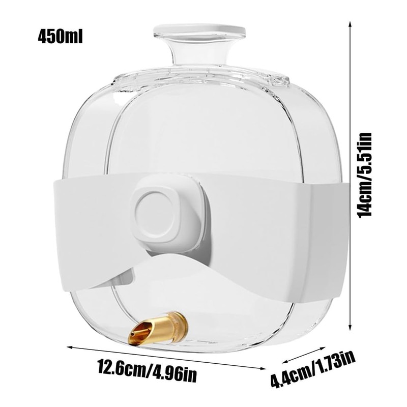 AIMALL Parrot Drinking Bottle 450ml Automatic Bird Feeder Transparent Water