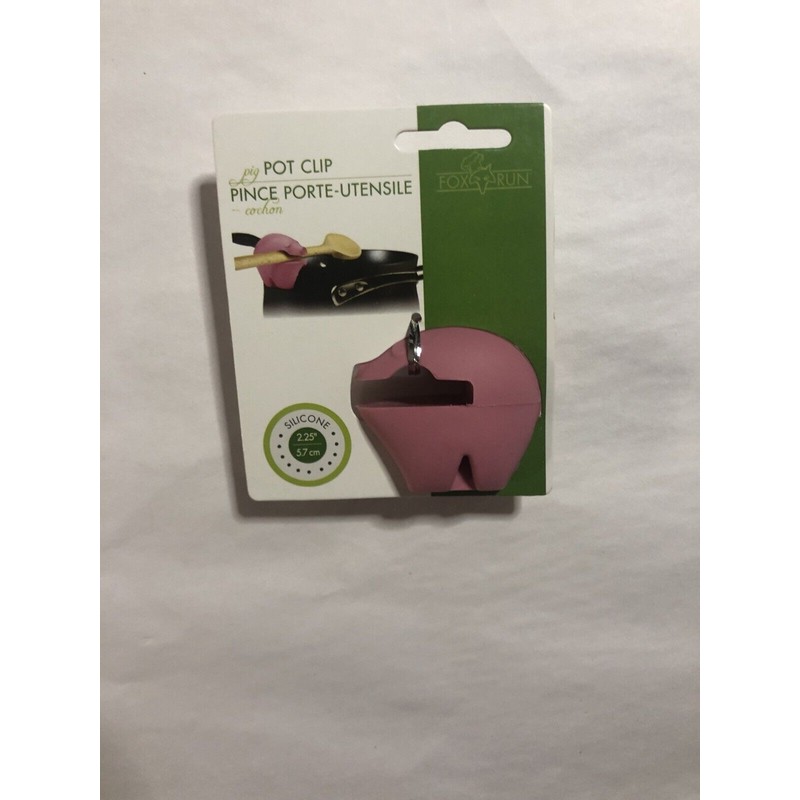 Fox Run Silicone Pig Spoon Rest Utensil Ladle Spatula Holder