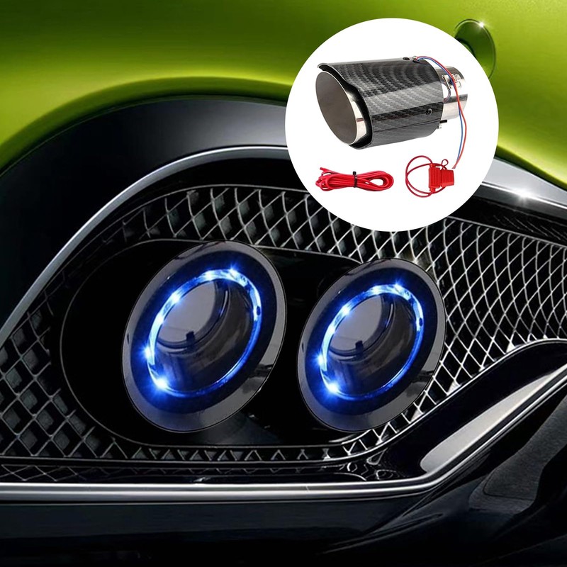 Car Exhaust Tip | LED Lighted Exhaust Pipe | Stainless