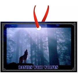 BMSBIZ Wolves Howling Art Christmas & Holiday Ornament TRAVEL POSTER ART