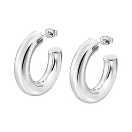 LOTUS STYLE LS2415-4/1 Urban Woman Women's Earrings Made of 316L Stainless Steel, Stainless Steel, No Gemstone, Stainless Steel, No Gemstone