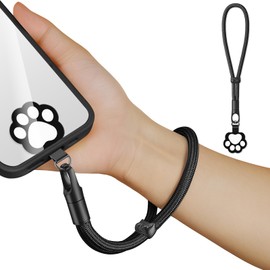 saxsion Hand Wrist Strap Lanyard,Anti Theft,Universal Cell Phone Multifuctional Patch Lanyards for Women and Men (Black)