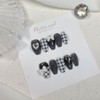 Black lovely hound check handmade nail tip - Short Square