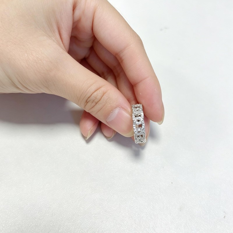 Sumeror S925 Sterling Silver Cubic Zirconia Band Rings for Women