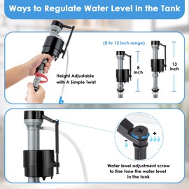 Saillong Toilet Float Replacement Kit, Universal Toilet Flusher Replacement Kit and 3 Inch Toilet Flapper Replacement, High Performance Tank Water Control, Toilet Fill Valve