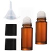 Zhuluck 2 Pcs 50ml Glass Empty Roller Bottles, Deodorant Roll