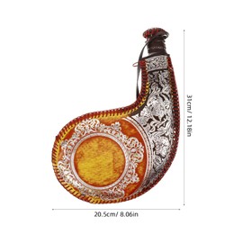Alipis Spanish Leather Wine Bota Flask Pouch Water Canteen Portable Wine Bag with Shoulder Strap for Travel Camping Hiking B