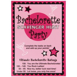 Beistle Bachelorette Scavenger Hunt Game, 4-Inch by 5-1/2-Inch, One Size, Multicolored