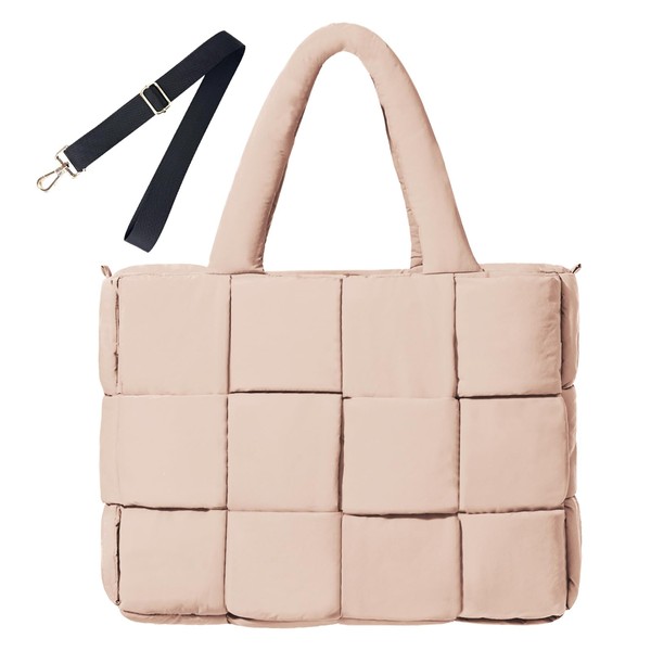 NAARIIAN Tote Bag for Women Hand Woven Puffy Tote Handbag