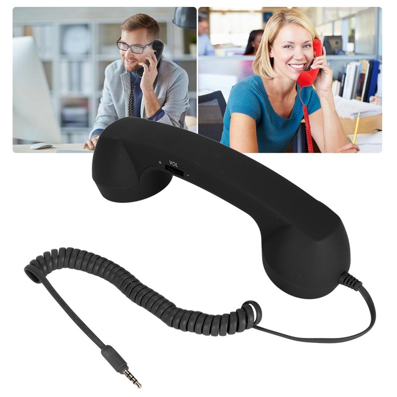 Vintage Retro Telephone Handset, Radiation Proof Cell Phone Receiver MIC