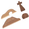 Easter Scene Decoration Handcrafted Wooden Empty Tomb Cross Decoration for