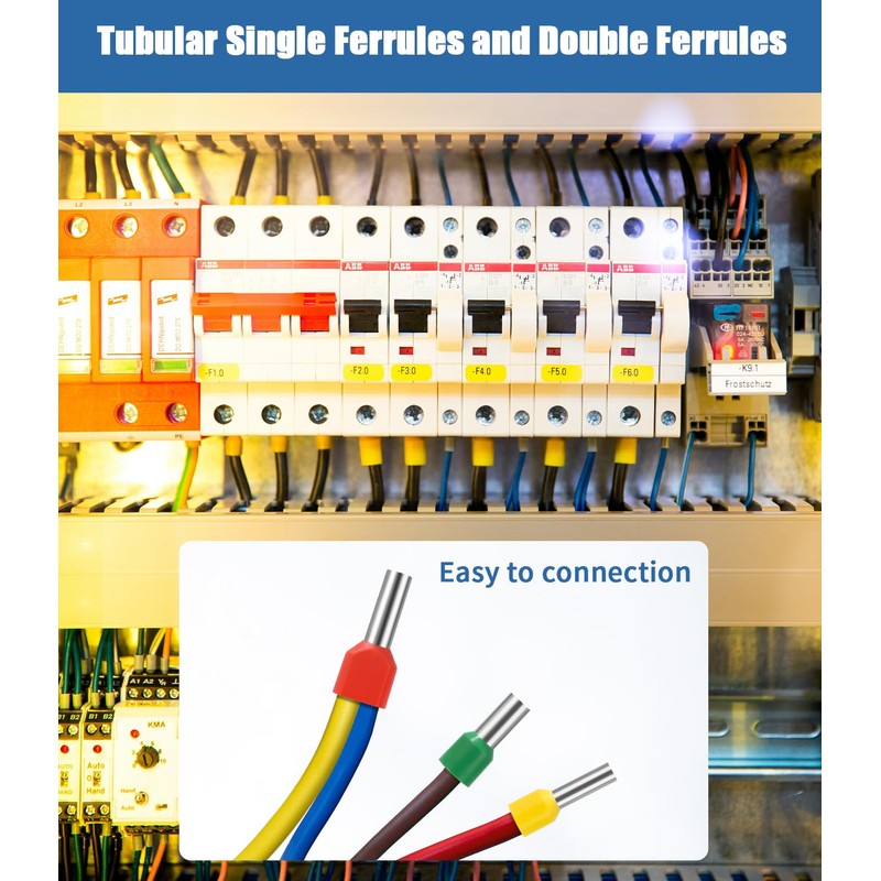 LEAZZLE 1200 Piece Wire End Ferrules Set, Twin Wire End