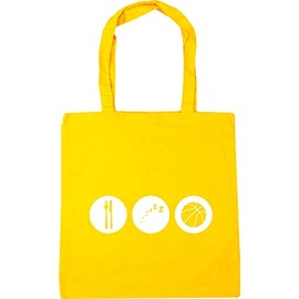 Hippowarehouse Eat Sleep Basketball Tote Shopping Gym Beach Bag 42cm x38cm, 10 litres