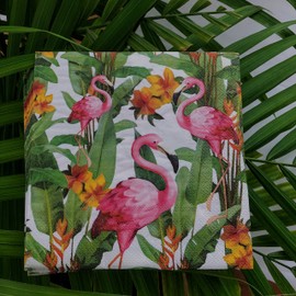 AVEVER 20-ct 13x13 Flamingo Napkins Fall Napkins Paper Decoupage Paper Napkins Fall Paper Napkins Decorative Napkins Floral Napkins Tropical Bird Floral Paper Napkins Thanksgiving Paper Napkins