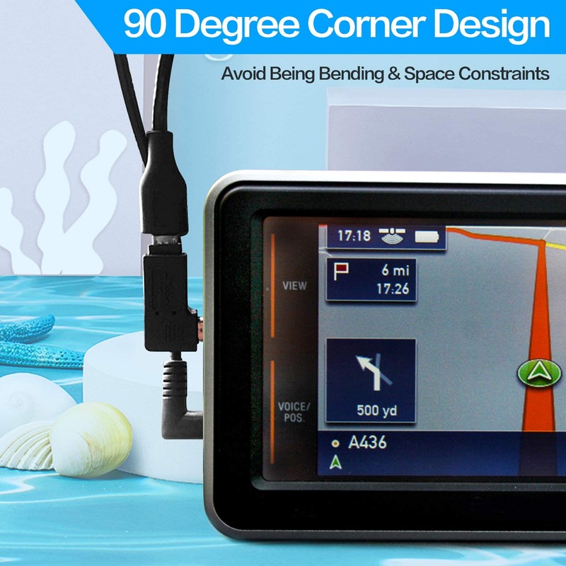 Haiker 1 Pair Right Left Angle Micro USB Male 90