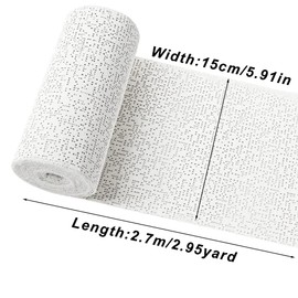 RUIFUNETEK 6 Roll Plaster Cloth Bandage RUIFUNETEK Large Size Plasters Gauze Bandages, Plaster Strip Gauze Wrap, Plasters Paris Bandage for Art, Crafts, Modelling, Mould, Body, Painting (15 cm*2.7 M)
