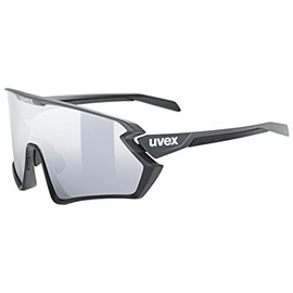 uvex sportstyle 231 2.0 - Sports Glasses for Men and Women - Anti-Fog - Pressure-free Fit and Perfect Hold - Black/Grey Matt/Silver - One Size