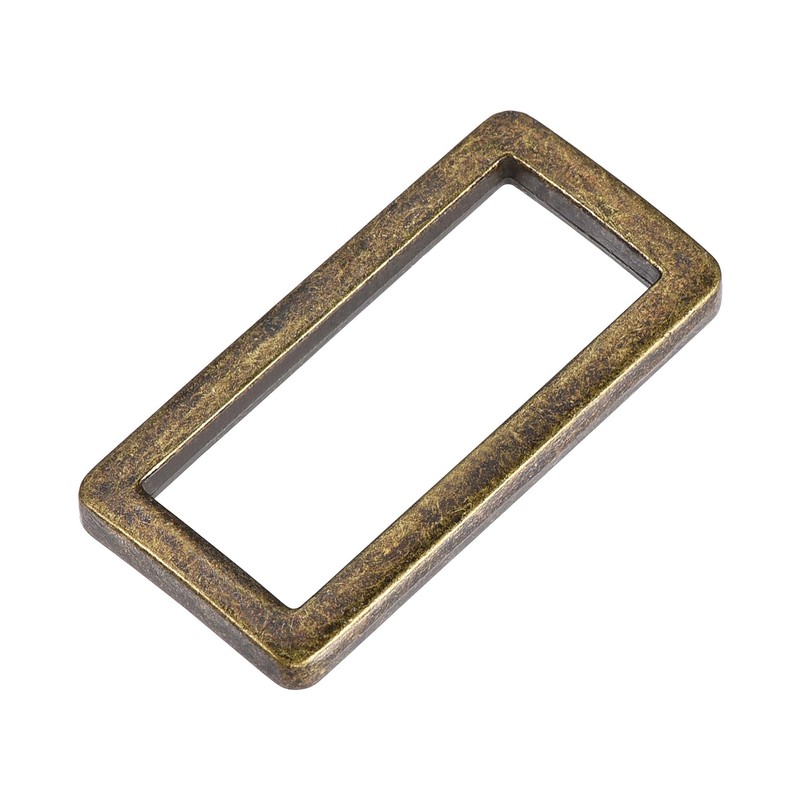 sourcing map Metal Rectangle Ring Buckles 32x12.5mm for Bags Belts