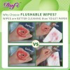 DAFI Flushable Wipes for Adult Wet Wipes,80 Count Unscented Toilet