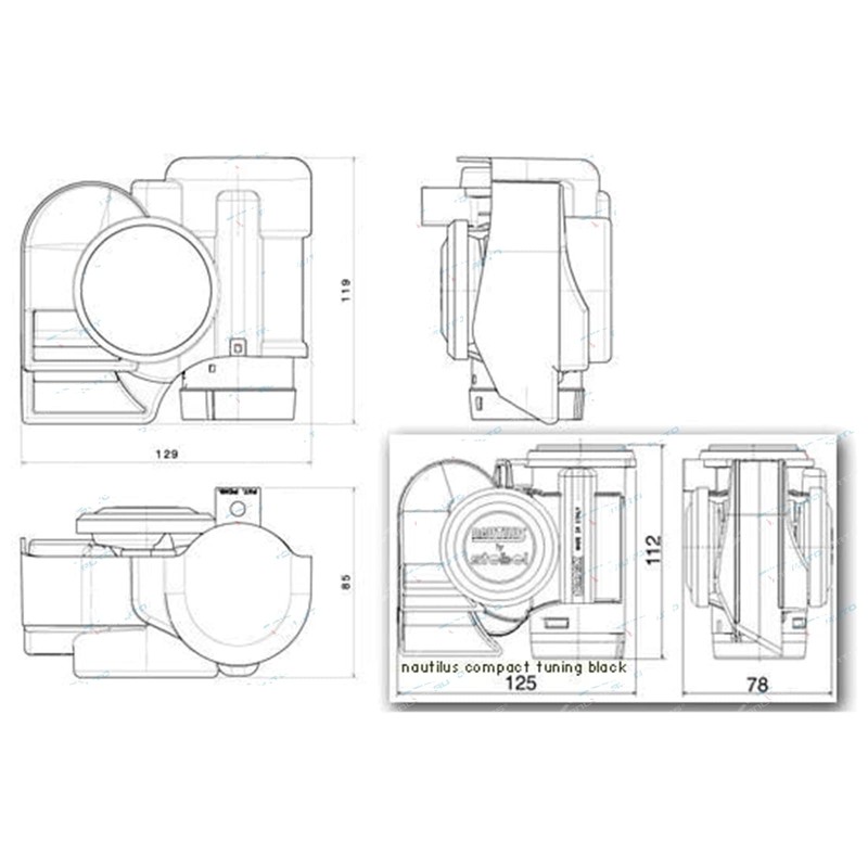 Stebel NAUTILUS COMPACT RED 12V