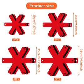 12 PCS Pan Protectors for Stacking, 4 Different Size Pot and Pan Separators Protectors Anti-Scratch & Stackable Pan Separators Pads to Protect Pots and Pans in Kitchen