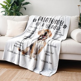 VRW Wiener Dog Gifts - Beagle Dog Mom Blanket, 50x60 Inches