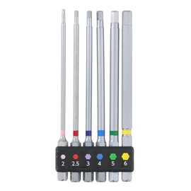 Takagi Earth Man Hex Bit Set, 6-piece Set, Long Type, Electric Screwdriver, For Impact Drivers