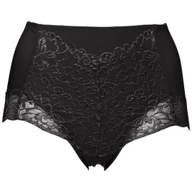 Atsugi 80890AS Women's 3D Cover Panties, Stomach Compression Shorts, Deep Back Lace, Black