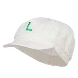 e4Hats.com Fire Mario Luigi Embroidered Newsboy Cap - Lime XL-2XL
