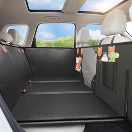 dessports Dog Car Seat Cover for Back Seat - Waterproof Car Seat Cover for Dogs with Side Flaps - Scratchproof Nonslip Hard Bottom Dog Hammock for Car Truck SUV